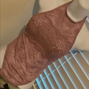Victoria's Secret Pink Lace Bodysuit